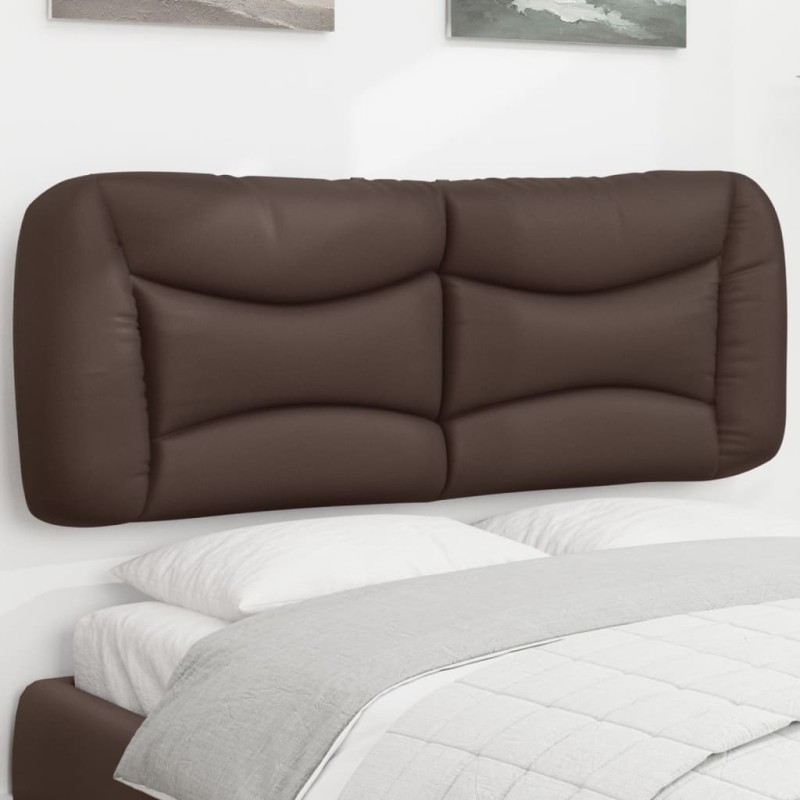 vidaXL Kopfteil-Kissen Braun 140 cm Kunstleder