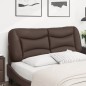 vidaXL Kopfteil-Kissen Braun 140 cm Kunstleder
