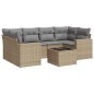 vidaXL 7-tlg. Garten-Sofagarnitur mit Kissen Beige Poly Rattan vidaXL 7-tlg. Garten-Sofagarnitur mit Kissen Beige Poly Rattan