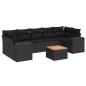 vidaXL 8-tlg. Garten-Sofagarnitur mit Kissen Schwarz Poly Rattan vidaXL 8-tlg. Garten-Sofagarnitur mit Kissen Schwarz Poly Rattan