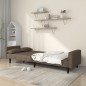 vidaXL Schlafsofa 2-Sitzer mit 2 Kissen Taupe Stoff vidaXL Schlafsofa 2-Sitzer mit 2 Kissen Taupe Stoff