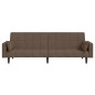vidaXL Schlafsofa 2-Sitzer mit 2 Kissen Taupe Stoff vidaXL Schlafsofa 2-Sitzer mit 2 Kissen Taupe Stoff