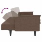 vidaXL Schlafsofa 2-Sitzer mit 2 Kissen Taupe Stoff vidaXL Schlafsofa 2-Sitzer mit 2 Kissen Taupe Stoff