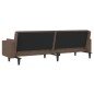 vidaXL Schlafsofa 2-Sitzer mit 2 Kissen Taupe Stoff vidaXL Schlafsofa 2-Sitzer mit 2 Kissen Taupe Stoff