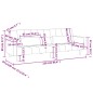 vidaXL Schlafsofa 2-Sitzer mit 2 Kissen Taupe Stoff vidaXL Schlafsofa 2-Sitzer mit 2 Kissen Taupe Stoff