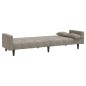 vidaXL Schlafsofa 2-Sitzer mit 2 Kissen Hellgrau Samt vidaXL Schlafsofa 2-Sitzer mit 2 Kissen Hellgrau Samt