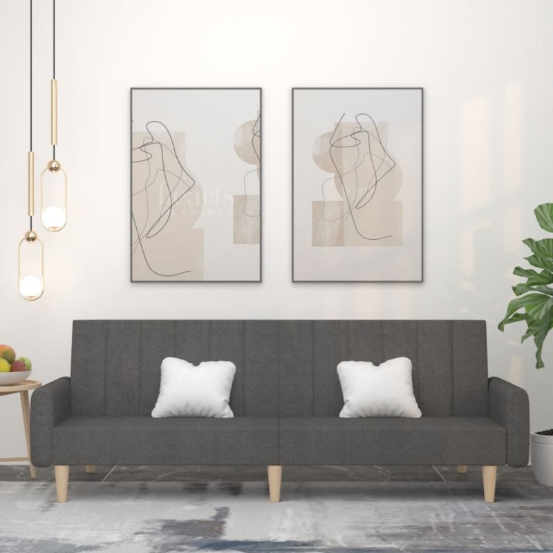 vidaXL Schlafsofa 2-Sitzer Dunkelgrau Stoff vidaXL Schlafsofa 2-Sitzer Dunkelgrau Stoff