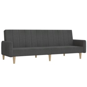 vidaXL Schlafsofa 2-Sitzer Dunkelgrau Stoff