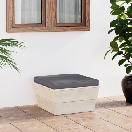 vidaXL Garten-Paletten-Hocker mit Kissen Imprägniertes Fichtenholz 