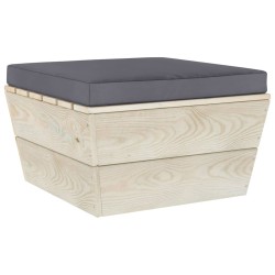 vidaXL Garten-Paletten-Hocker mit Kissen Imprägniertes Fichtenholz 
