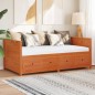 vidaXL Tagesbett Wachsbraun 90x200 cm Massivholz Kiefer vidaXL Tagesbett Wachsbraun 90x200 cm Massivholz Kiefer