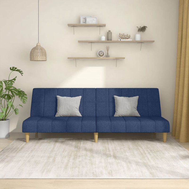 vidaXL Schlafsofa 2-Sitzer Blau Stoff vidaXL Schlafsofa 2-Sitzer Blau Stoff