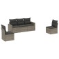 vidaXL 5-tlg. Garten-Sofagarnitur mit Kissen Grau Poly Rattan vidaXL 5-tlg. Garten-Sofagarnitur mit Kissen Grau Poly Rattan