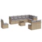 vidaXL 11-tlg. Garten-Sofagarnitur mit Kissen Beige Poly Rattan vidaXL 11-tlg. Garten-Sofagarnitur mit Kissen Beige Poly Rattan