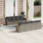 vidaXL 9-tlg. Garten-Sofagarnitur mit Kissen Grau Poly Rattan vidaXL 9-tlg. Garten-Sofagarnitur mit Kissen Grau Poly Rattan