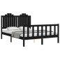 vidaXL Massivholzbett mit Kopfteil Schwarz 140x190 cm vidaXL Massivholzbett mit Kopfteil Schwarz 140x190 cm