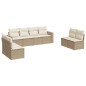 vidaXL 8-tlg. Garten-Sofagarnitur mit Kissen Beige Poly Rattan vidaXL 8-tlg. Garten-Sofagarnitur mit Kissen Beige Poly Rattan