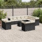 vidaXL 13-tlg. Garten-Sofagarnitur mit Kissen Schwarz Poly Rattan vidaXL 13-tlg. Garten-Sofagarnitur mit Kissen Schwarz Poly Rattan