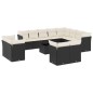 vidaXL 13-tlg. Garten-Sofagarnitur mit Kissen Schwarz Poly Rattan vidaXL 13-tlg. Garten-Sofagarnitur mit Kissen Schwarz Poly Rattan