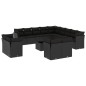 vidaXL 14-tlg. Garten-Sofagarnitur mit Kissen Schwarz Poly Rattan vidaXL 14-tlg. Garten-Sofagarnitur mit Kissen Schwarz Poly Rattan