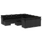 vidaXL 13-tlg. Garten-Sofagarnitur mit Kissen Schwarz Poly Rattan vidaXL 13-tlg. Garten-Sofagarnitur mit Kissen Schwarz Poly Rattan