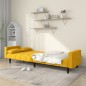 vidaXL Schlafsofa 2-Sitzer mit 2 Kissen Gelb Samt vidaXL Schlafsofa 2-Sitzer mit 2 Kissen Gelb Samt