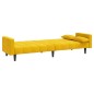 vidaXL Schlafsofa 2-Sitzer mit 2 Kissen Gelb Samt vidaXL Schlafsofa 2-Sitzer mit 2 Kissen Gelb Samt