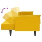 vidaXL Schlafsofa 2-Sitzer mit 2 Kissen Gelb Samt vidaXL Schlafsofa 2-Sitzer mit 2 Kissen Gelb Samt