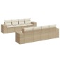 vidaXL 9-tlg. Garten-Sofagarnitur mit Kissen Beige Poly Rattan vidaXL 9-tlg. Garten-Sofagarnitur mit Kissen Beige Poly Rattan