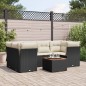 vidaXL 7-tlg. Garten-Sofagarnitur mit Kissen Schwarz Poly Rattan vidaXL 7-tlg. Garten-Sofagarnitur mit Kissen Schwarz Poly Rattan