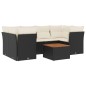 vidaXL 7-tlg. Garten-Sofagarnitur mit Kissen Schwarz Poly Rattan vidaXL 7-tlg. Garten-Sofagarnitur mit Kissen Schwarz Poly Rattan