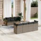 vidaXL 8-tlg. Garten-Sofagarnitur mit Kissen Grau Poly Rattan vidaXL 8-tlg. Garten-Sofagarnitur mit Kissen Grau Poly Rattan
