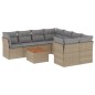 vidaXL 9-tlg. Garten-Sofagarnitur mit Kissen Beige Poly Rattan vidaXL 9-tlg. Garten-Sofagarnitur mit Kissen Beige Poly Rattan