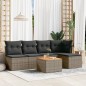 vidaXL 6-tlg. Garten-Sofagarnitur mit Kissen Grau Poly Rattan vidaXL 6-tlg. Garten-Sofagarnitur mit Kissen Grau Poly Rattan