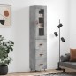 Highboard Betongrau 34,5x34x180 cm Holzwerkstoff Highboard Betongrau 34,5x34x180 cm Holzwerkstoff