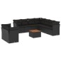 vidaXL 10-tlg. Garten-Sofagarnitur mit Kissen Schwarz Poly Rattan vidaXL 10-tlg. Garten-Sofagarnitur mit Kissen Schwarz Poly Rattan