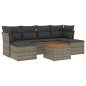 vidaXL 7-tlg. Garten-Sofagarnitur mit Kissen Grau Poly Rattan vidaXL 7-tlg. Garten-Sofagarnitur mit Kissen Grau Poly Rattan