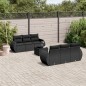 vidaXL 7-tlg. Garten-Sofagarnitur mit Kissen Schwarz Poly Rattan vidaXL 7-tlg. Garten-Sofagarnitur mit Kissen Schwarz Poly Rattan