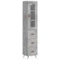 Highboard Betongrau 34,5x34x180 cm Holzwerkstoff Highboard Betongrau 34,5x34x180 cm Holzwerkstoff