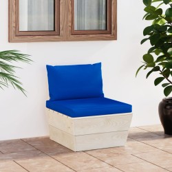 vidaXL Garten-Paletten-Mittelsofa mit Kissen Imprägniertes Fichtenholz