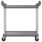 vidaXL Rollwagen mit 2 Etagen Grau 99x50x97 cm Aluminium vidaXL Rollwagen mit 2 Etagen Grau 99x50x97 cm Aluminium