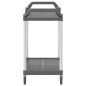 vidaXL Rollwagen mit 2 Etagen Grau 99x50x97 cm Aluminium vidaXL Rollwagen mit 2 Etagen Grau 99x50x97 cm Aluminium
