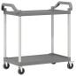 vidaXL Rollwagen mit 2 Etagen Grau 99x50x97 cm Aluminium vidaXL Rollwagen mit 2 Etagen Grau 99x50x97 cm Aluminium