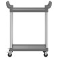 vidaXL Rollwagen mit 2 Etagen Grau 81x41x92 cm Aluminium vidaXL Rollwagen mit 2 Etagen Grau 81x41x92 cm Aluminium