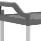vidaXL Rollwagen mit 2 Etagen Grau 81x41x92 cm Aluminium vidaXL Rollwagen mit 2 Etagen Grau 81x41x92 cm Aluminium