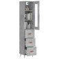 Highboard Betongrau 34,5x34x180 cm Holzwerkstoff Highboard Betongrau 34,5x34x180 cm Holzwerkstoff