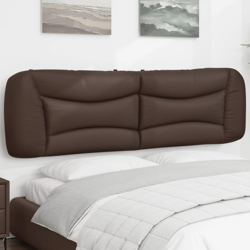 vidaXL Kopfteil-Kissen Braun 180 cm Kunstleder