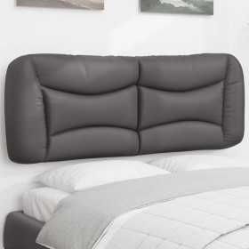 vidaXL Kopfteil-Kissen Grau 140 cm Kunstleder
