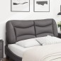 vidaXL Kopfteil-Kissen Grau 140 cm Kunstleder