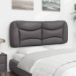 vidaXL Kopfteil-Kissen Grau 140 cm Kunstleder